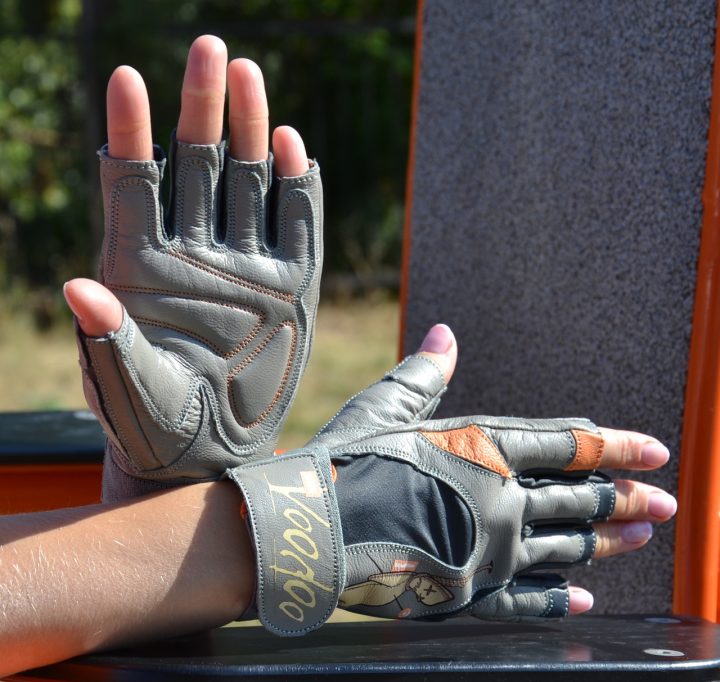 Рукавички для фітнесу MadMax MFG-921 Voodoo Light grey/orange S - Зображення 7