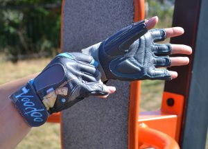 Рукавички для фітнесу MadMax MFG-921 Voodoo Mid grey/light blue S - Зображення 8