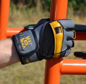 Рукавички для фітнесу MadMax MFG-880 Signature Black/Grey/Yellow L - Зображення 5