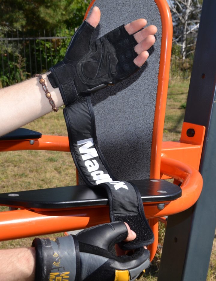 Рукавички для фітнесу MadMax MFG-880 Signature Black/Grey/Yellow L - Зображення 7