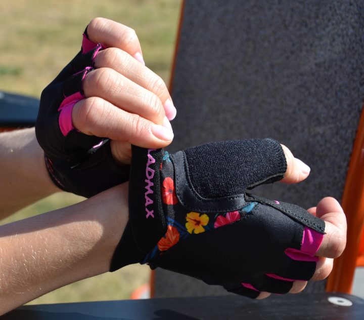 Рукавички для фітнесу MadMax MFG-770 Flower Power Gloves Black/Pink XS - Зображення 9