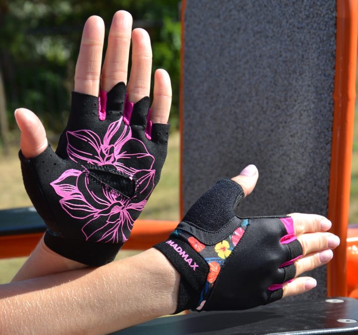 Рукавички для фітнесу MadMax MFG-770 Flower Power Gloves Black/Pink S - Зображення 7