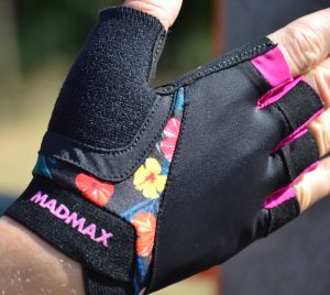 Рукавички для фітнесу MadMax MFG-770 Flower Power Gloves Black/Pink XS - Зображення 5