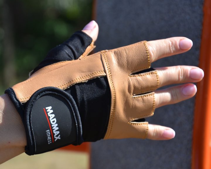 Рукавички для фітнесу MadMax MFG-444 Fitness Brown L - Зображення 4