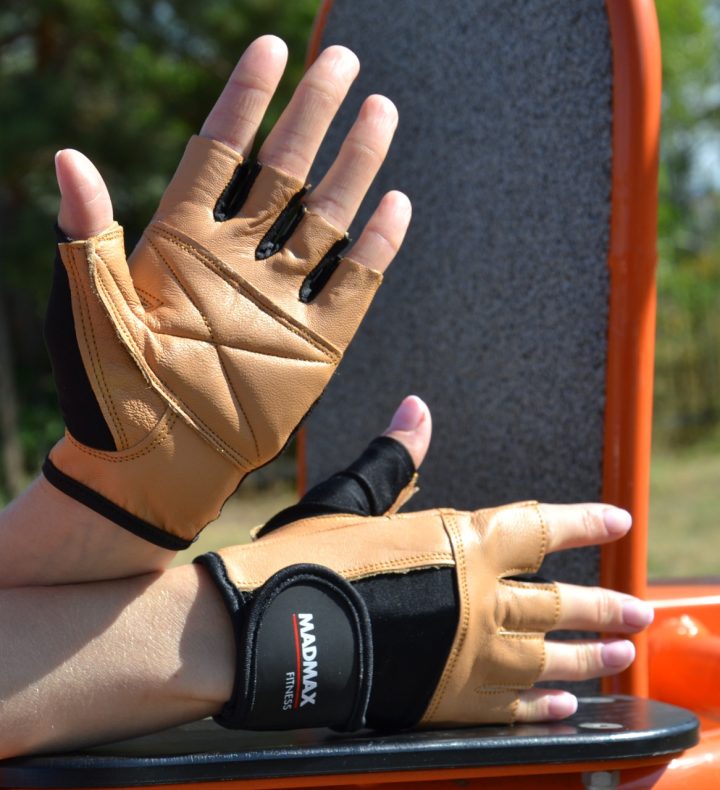 Рукавички для фітнесу MadMax MFG-444 Fitness Brown L - Зображення 6