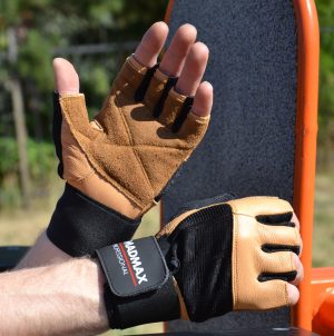 Рукавички для фітнесу MadMax MFG-269 Professional Brown M - Зображення 6