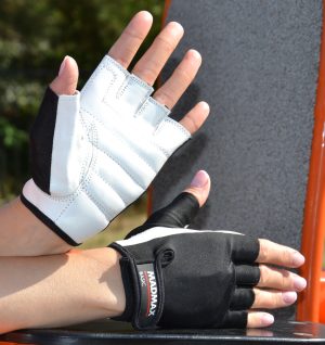 Рукавички для фітнесу MadMax MFG-250 Basic White S - Зображення 7