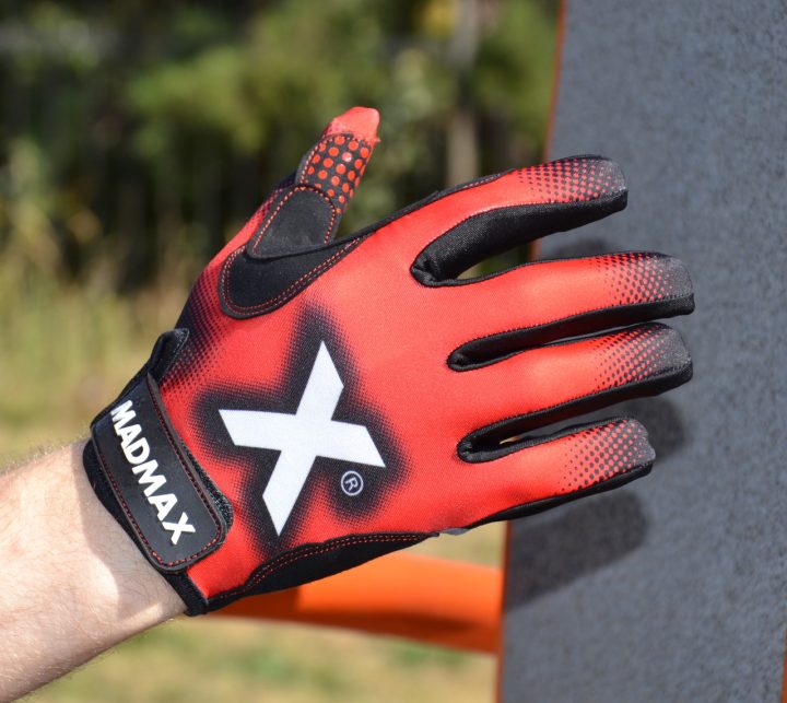 Рукавички для фітнесу MadMax MXG-101 X Gloves Black/Grey/Red M - Зображення 4