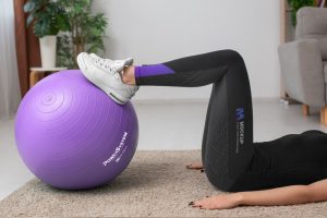 М'яч для фітнесу (фітбол) Power System PS-4011 Ø55 cm PRO Gymball Purple - Зображення 6