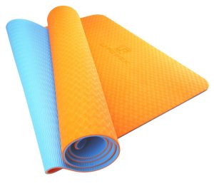 Килимок для йоги та фітнесу U-POWEX TPE Yoga mat Orange/Blue (183х61х0.6) - Зображення 1