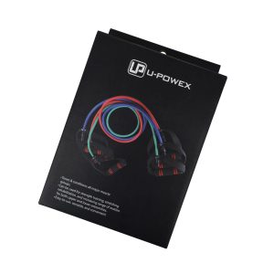 Трубчастий еспандер для фітнесу з ручками U-POWEX Latex resistance tube 20LB Green (9 кг.) - Зображення 10