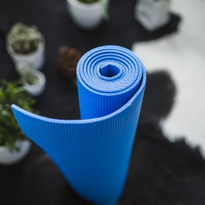 Килимок для йоги та фітнесу Power System PS-4014 PVC Fitness-Yoga Mat Blue (173x61x0.6) - Зображення 7