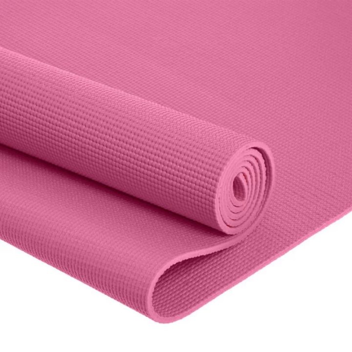 Килимок для йоги та фітнесу Power System PS-4014 PVC Fitness Yoga Mat Pink (173x61x0.6) - Зображення 4