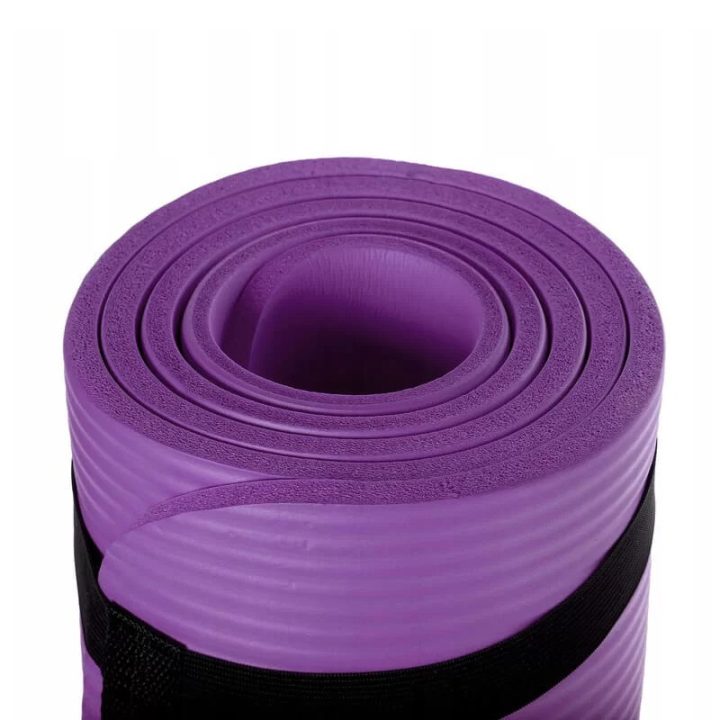 Килимок для йоги та фітнесу Power System PS-4017 NBR Fitness Yoga Mat Plus Purple (180х61х1) - Зображення 7