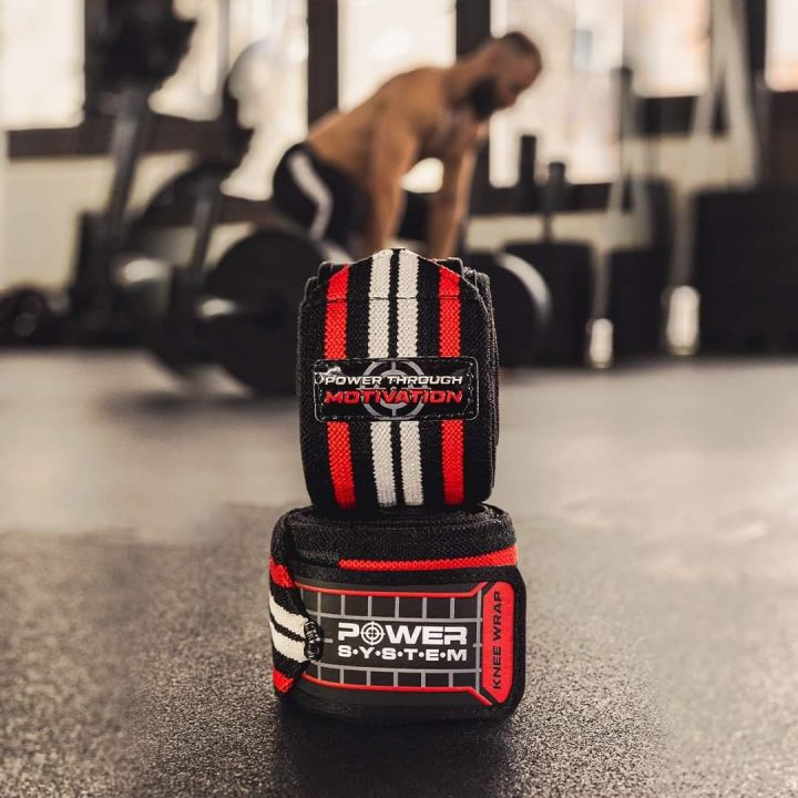 Бинти на коліна Power System PS-3700 Knee Wraps Red/Black (пара) - Зображення 5