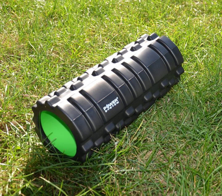 Масажний ролик (роллер) Power System PS-4050 Fitness Foam Roller Black/Green (33x15см.) - Зображення 4