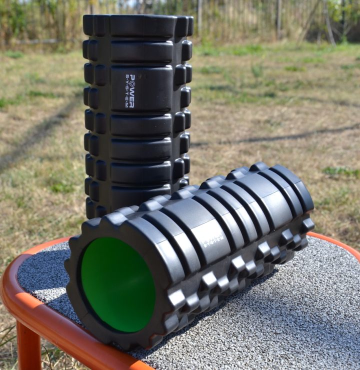 Масажний ролик (роллер) Power System PS-4050 Fitness Foam Roller Black/Green (33x15см.) - Зображення 3