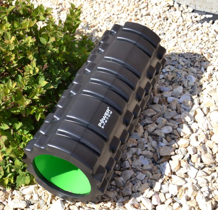 Масажний ролик (роллер) Power System PS-4050 Fitness Foam Roller Black/Green (33x15см.) - Зображення 5