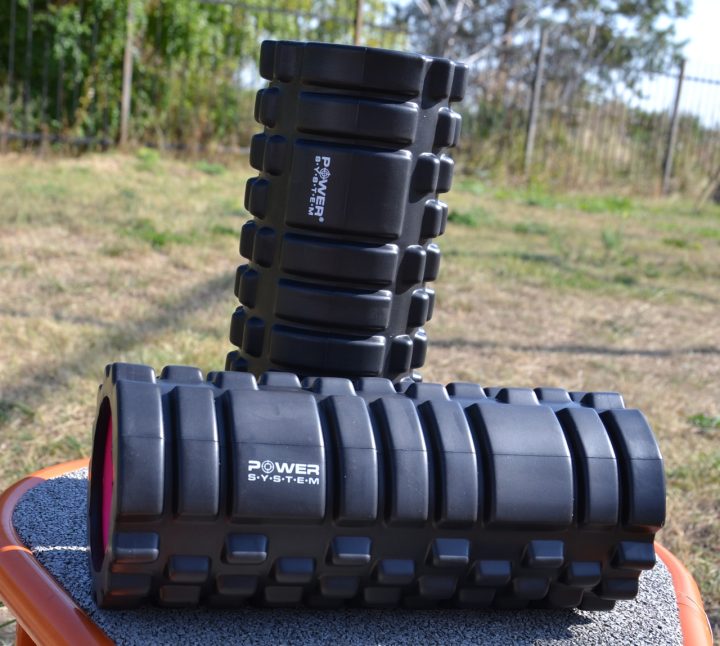 Масажний ролик (роллер) Power System PS-4050 Fitness Foam Roller Black/Pink (33x15см.) - Зображення 5