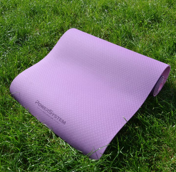 Килимок для йоги та фітнесу Power System PS-4060 TPE Yoga Mat Premium Purple (183х61х0.6) - Зображення 4