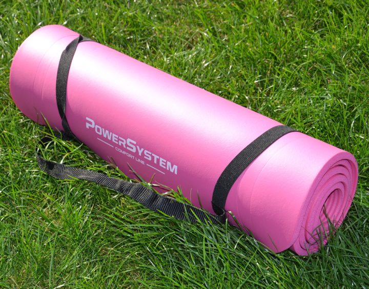 Килимок для йоги та фітнесу Power System PS-4017 NBR Fitness Yoga Mat Plus Pink (180х61х1) - Зображення 8