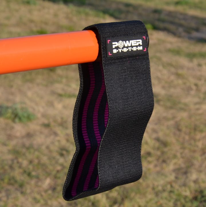 Тканева гумка для фітнесу та спорту Power System PS-4091 Booty Band LVL 1 Black/Pink (d_64 см. 18-23кг.) - Зображення 9