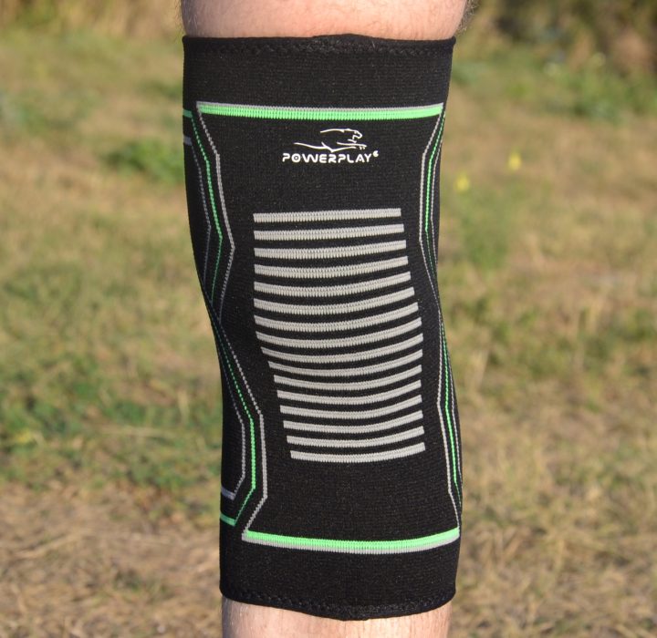 Наколінники PowerPlay 4099 Knee Support Чорно/Зелені S/M (пара) - Зображення 8