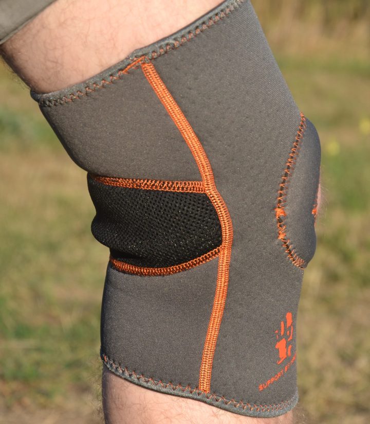 Наколінник MadMax MFA-297 Knee Support with Patella Stabilizer Dark Grey/Orange L - Зображення 4