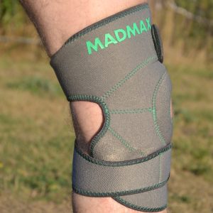 Наколінник MadMax MFA-295 Zahoprene Universal Knee Support Dark Grey/Green (1шт.) - Зображення 8