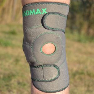 Наколінник MadMax MFA-295 Zahoprene Universal Knee Support Dark Grey/Green (1шт.) - Зображення 5