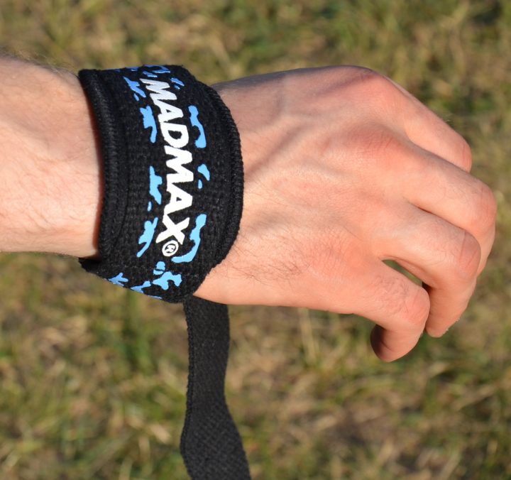 Лямки для тяги MadMax Camo Power Wrist Straps Camo/Light Blue - Зображення 4