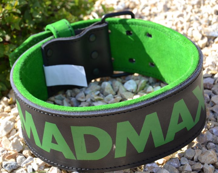 Пояс для важкої атлетики MadMax MFB-302 Quick Release Belt шкіряний Black/Green XL - Зображення 6