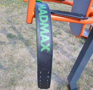 Пояс для важкої атлетики MadMax MFB-302 Quick Release Belt  шкіряний Black/Green XL - Зображення 3