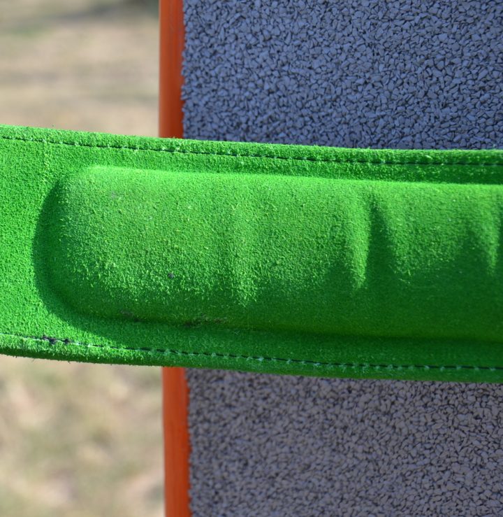 Пояс для важкої атлетики MadMax MFB-302 Quick Release Belt шкіряний Black/Green XL - Зображення 8