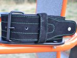 Пояс для важкої атлетики MadMax MFB-301 Suede Single Prong шкіряний Black/Green XL - Зображення 6
