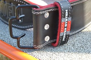 Пояс для важкої атлетики Power System PS-3830 Beast шкіряний Black/Red M - Зображення 9