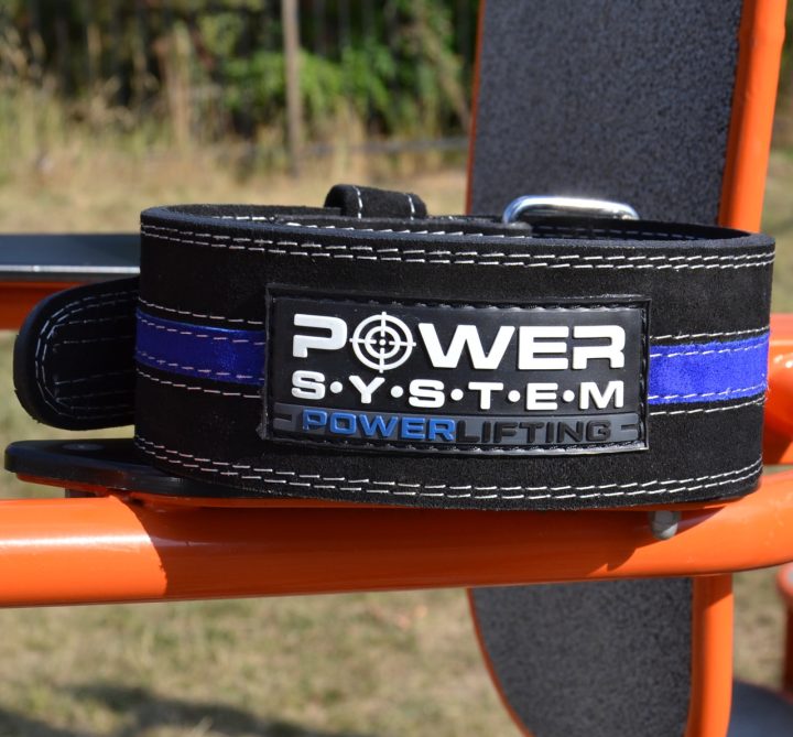 Пояс для пауерліфтингу Power System PS-3800 PowerLifting шкіряний Black/Blue Line XXL - Зображення 6