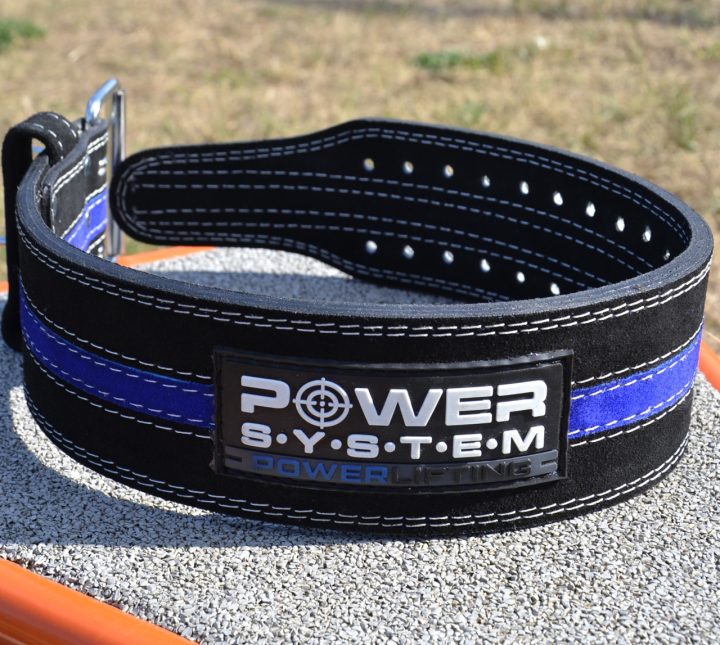 Пояс для пауерліфтингу Power System PS-3800 PowerLifting шкіряний Black/Blue Line M - Зображення 9