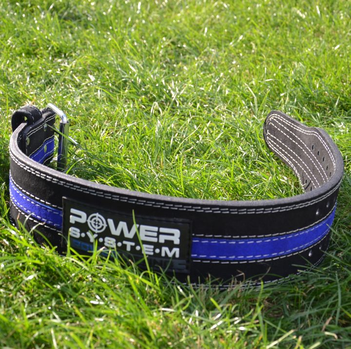 Пояс для пауерліфтингу Power System PS-3800 PowerLifting шкіряний Black/Blue Line XXL - Зображення 5