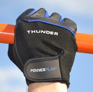 Рукавички для фітнесу PowerPlay 9058 Thunder чорно-сині M - Зображення 10