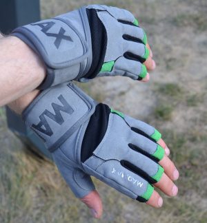 Рукавички для фітнесу MadMax MFG-860 Wild Grey/Green L - Зображення 7