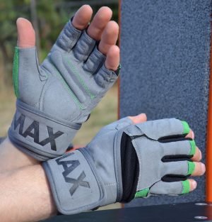 Рукавички для фітнесу MadMax MFG-860 Wild Grey/Green L - Зображення 5