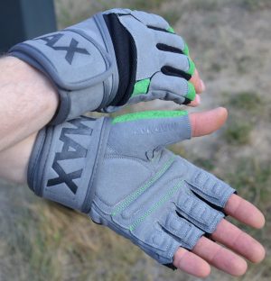 Рукавички для фітнесу MadMax MFG-860 Wild Grey/Green L - Зображення 8