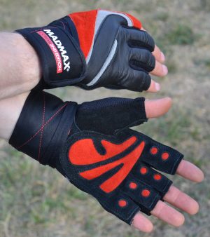 Рукавички для фітнесу MadMax MFG-568 Extreme 2nd edition Black/Red XL - Зображення 7