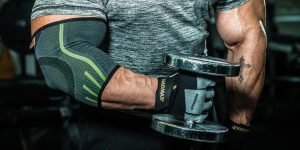 Компресійний налокітник MadMax MFA-283 3D Compressive elbow support Dark grey/Neon green S - Зображення 10