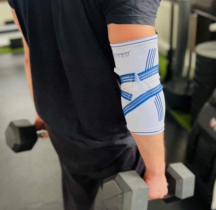 Налокітник Power System PS-6007 Elbow Support Pro White/Blue (1шт.) L/XL - Зображення 10