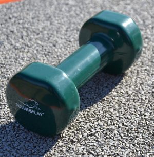 Гантель вінілова PowerPlay 4125 Achilles 2*1,5 кг. Зелені (2шт.) - Зображення 8