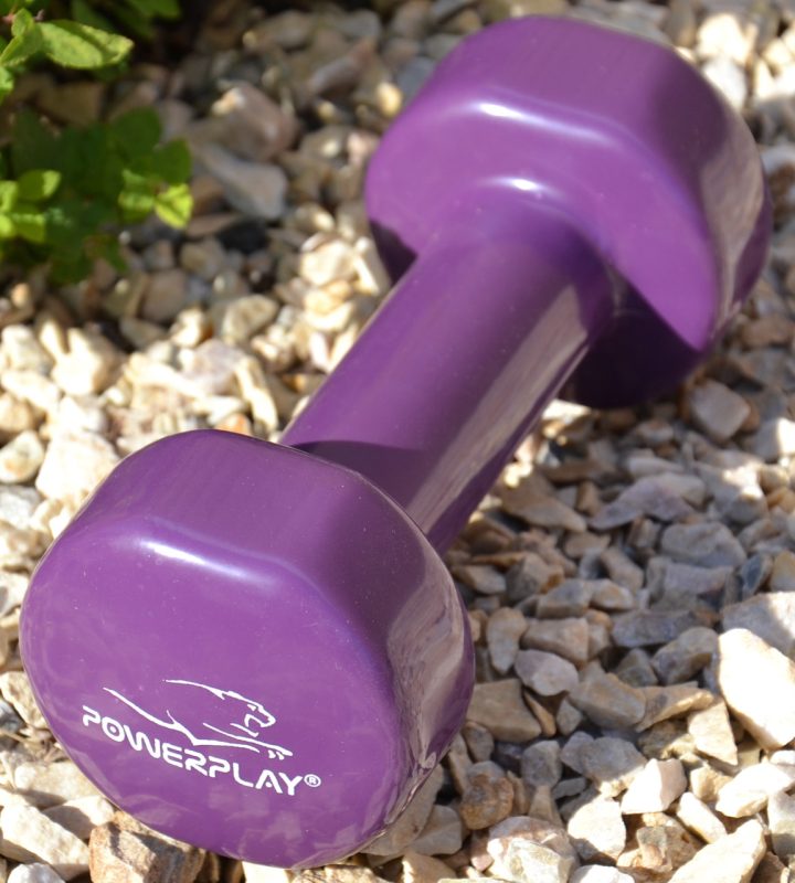 Гантель вінілова PowerPlay 4125 Achilles 2.5 кг. Фіолетова (1шт.) - Зображення 7