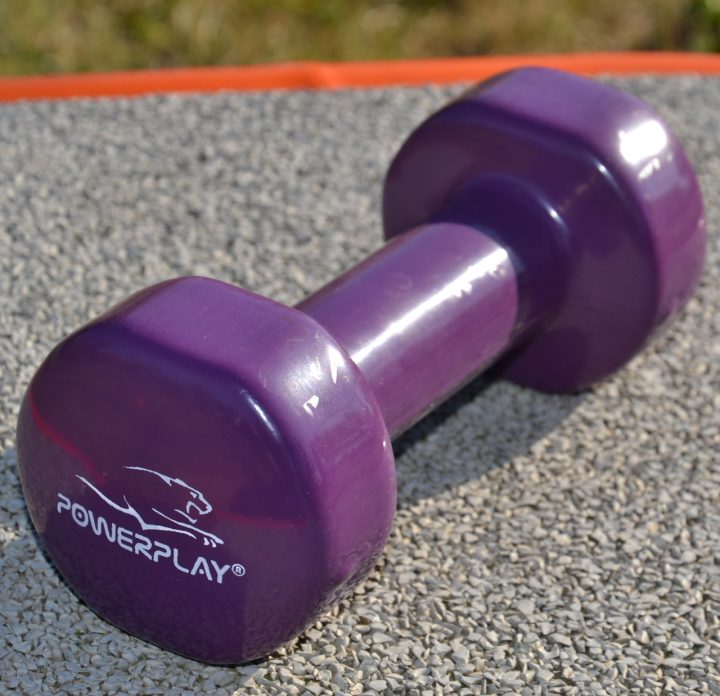 Гантель вінілова PowerPlay 4125 Achilles 2.5 кг. Фіолетова (1шт.) - Зображення 8