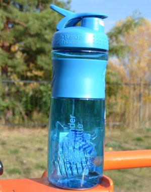 Шейкер спортивний (пляшка) BlenderBottle SportMixer Flip 28oz/820ml Cyan - Зображення 5